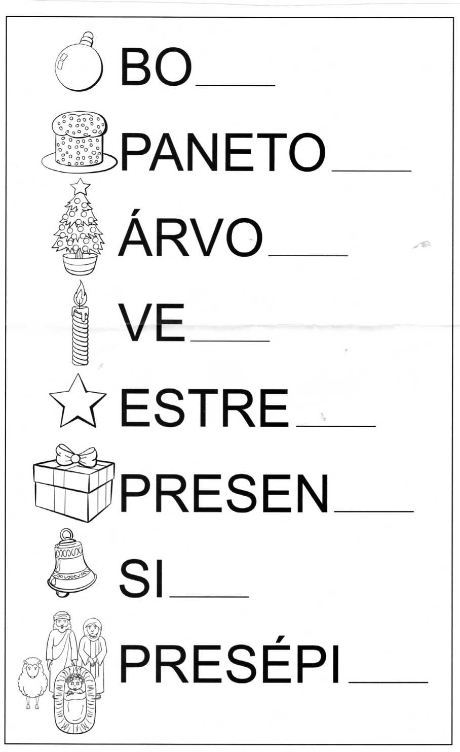 Atividades natal para Ensino Fundamental