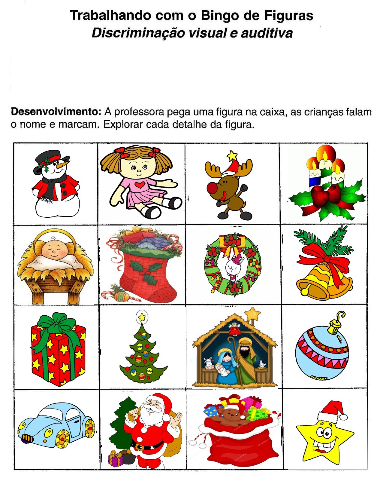 Atividades natalinas para o 1°ano