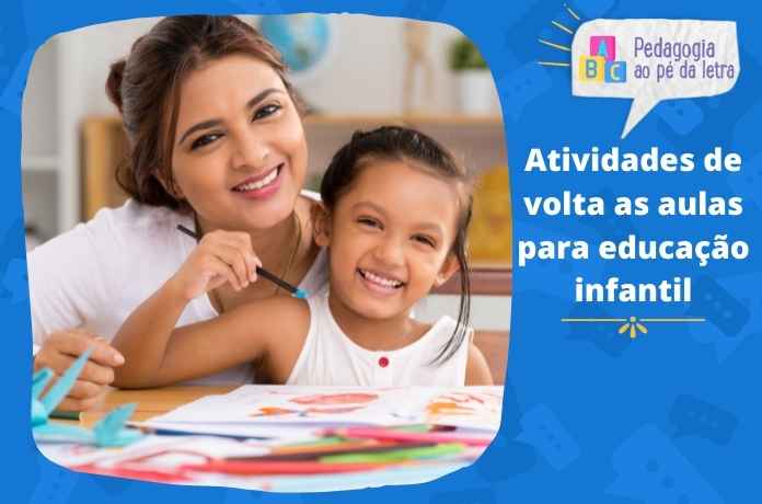 Atividades de volta às aulas para educação infantil