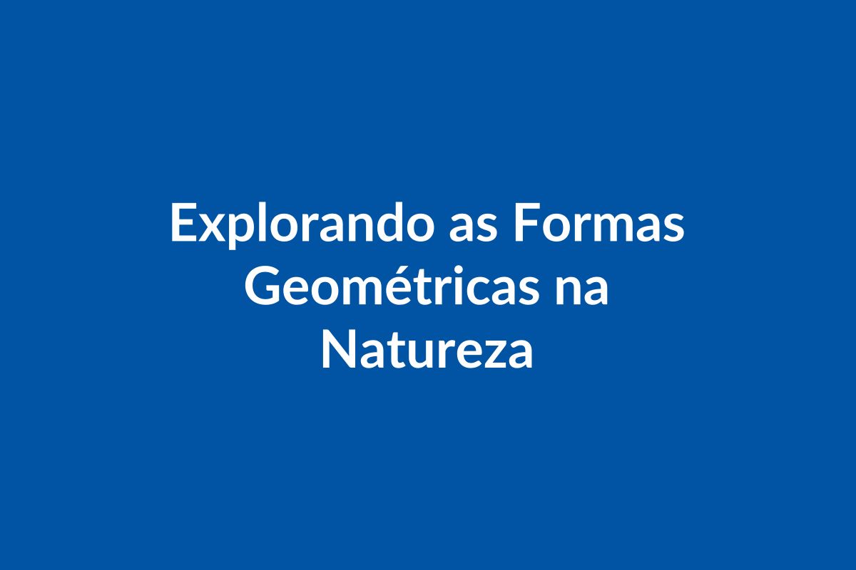Plano de Aula BNCC – Explorando Formas Geométricas na Natureza – Educação Infantil
