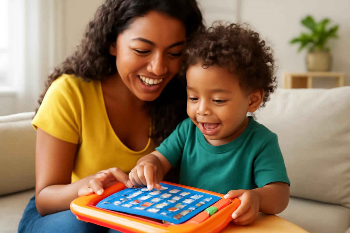 Brinquedos Educativos Eletrônicos Bilíngues para Aprender Inglês Brincando