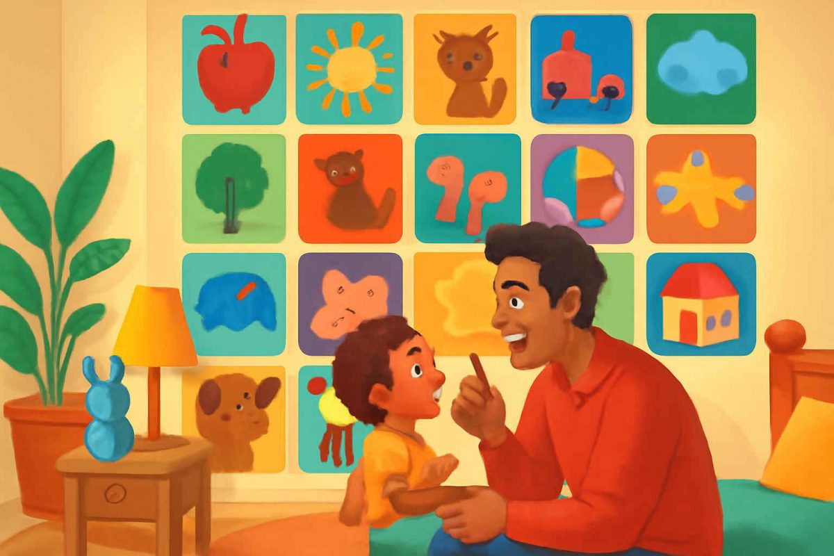 Como criar um mural de vocabulário bilíngue para crianças em casa